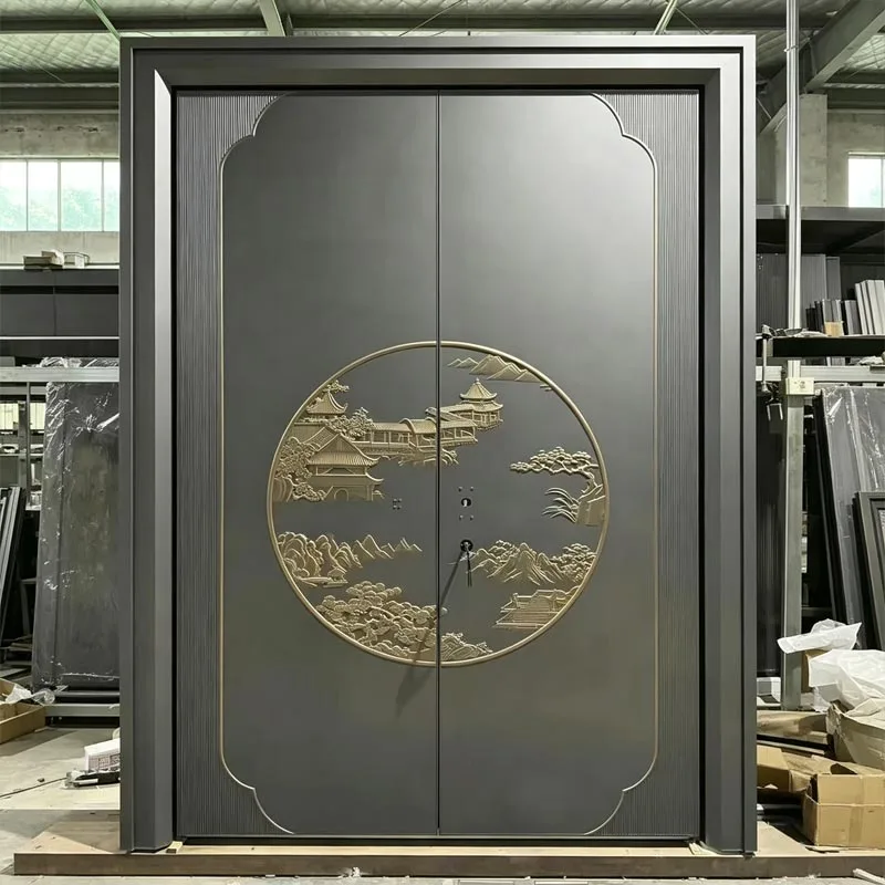 Gegoten aluminium deur met 3D-reliëfpatroon