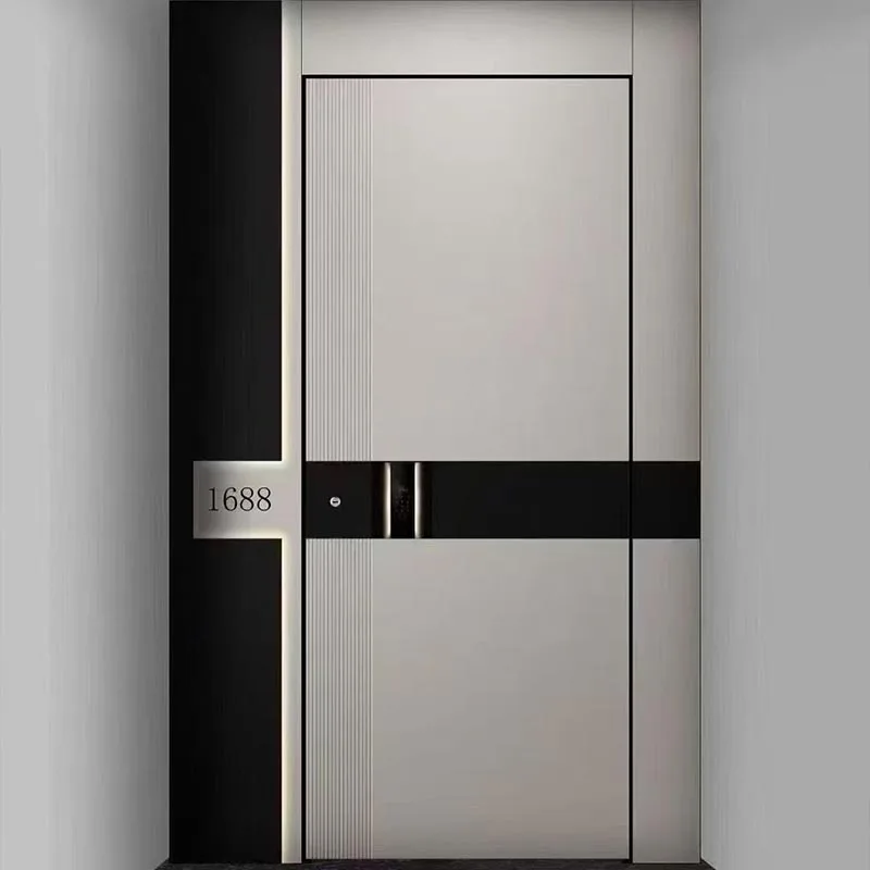 Geluiddichte thermisch geïsoleerde deur van gegoten aluminium – schilderachtig ontwerp